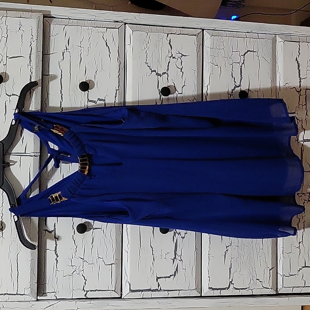 Royal Blue City Chic Flowy Tanktop
